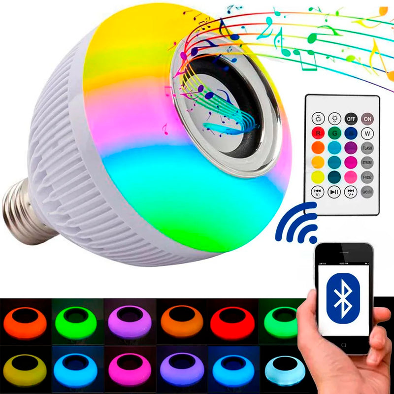 Bombilla LED Colors + Caja de Sonido Integrada THEParty®️  😮🕺