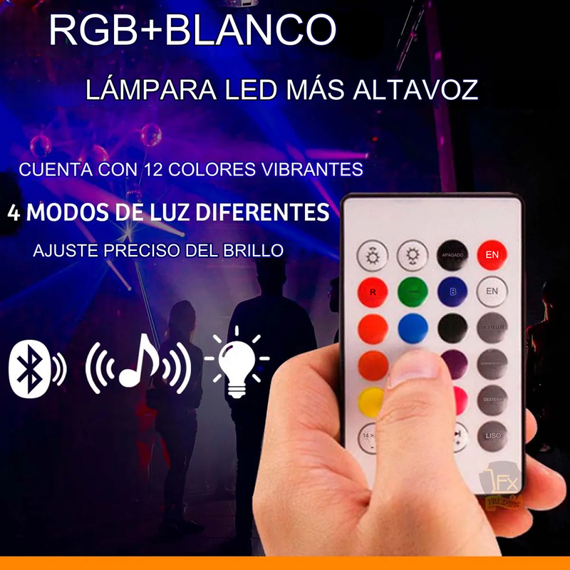 Bombilla LED Colors + Caja de Sonido Integrada THEParty®️  😮🕺